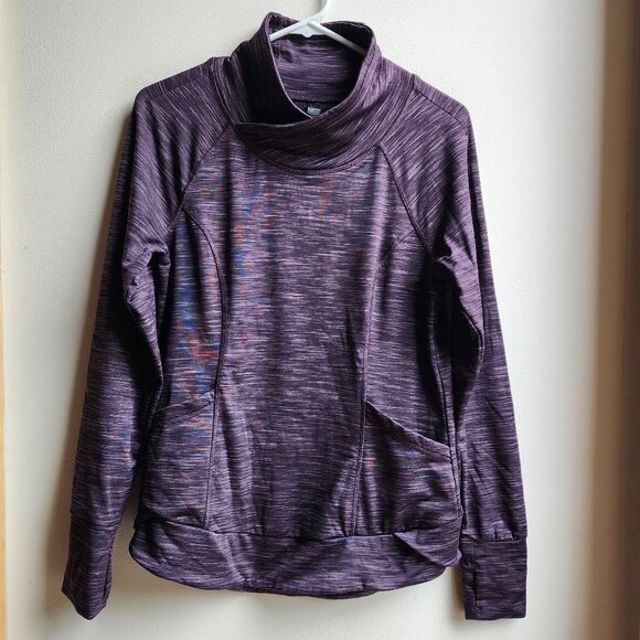 90 Degree By Reflex Purple Mock Neck Pullover Athletic Jersey Size Small - Picture 8 of 16